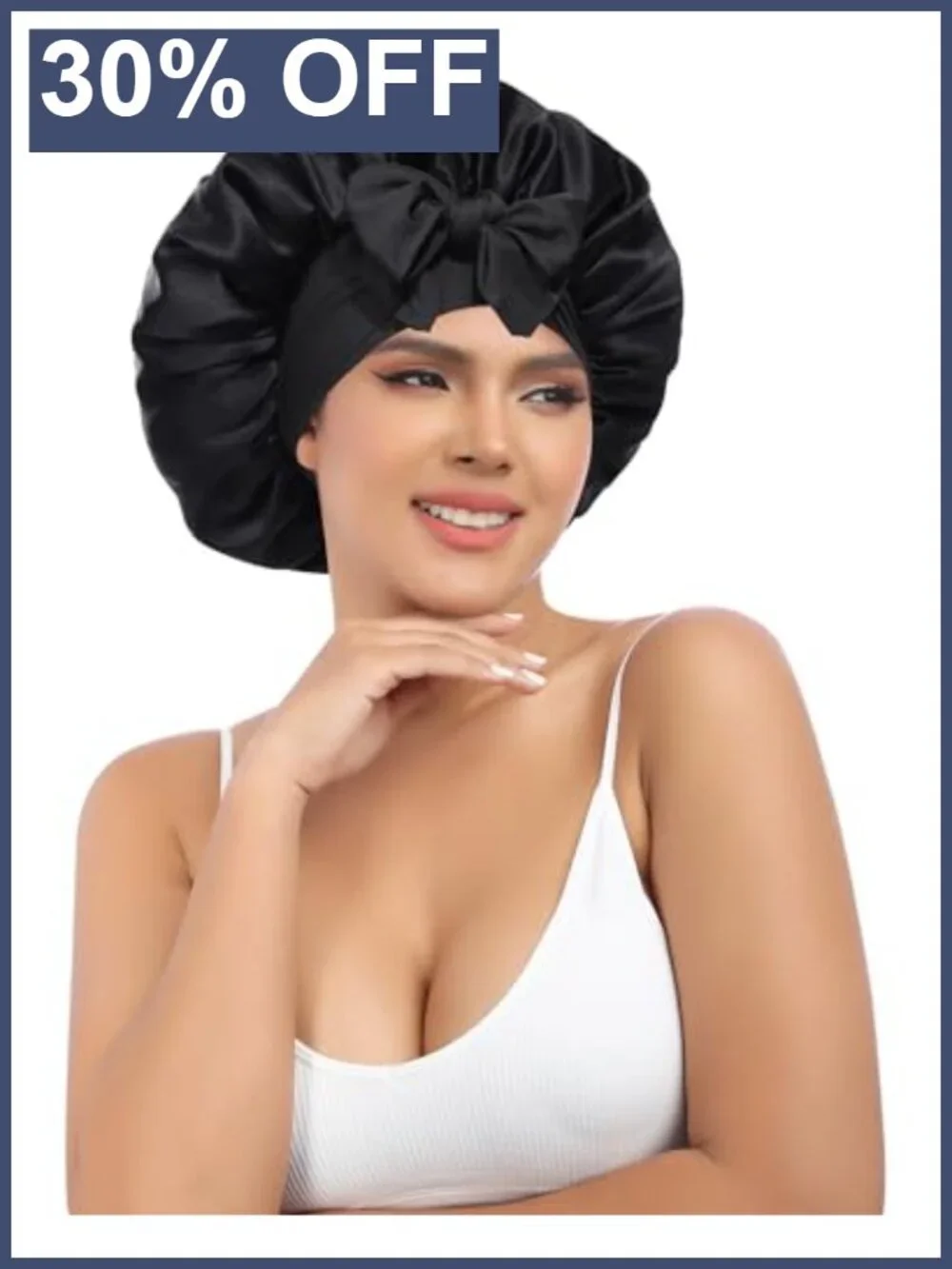 Mulberry Silk Sleep Bonnet for Women Adjustable Hair Cap